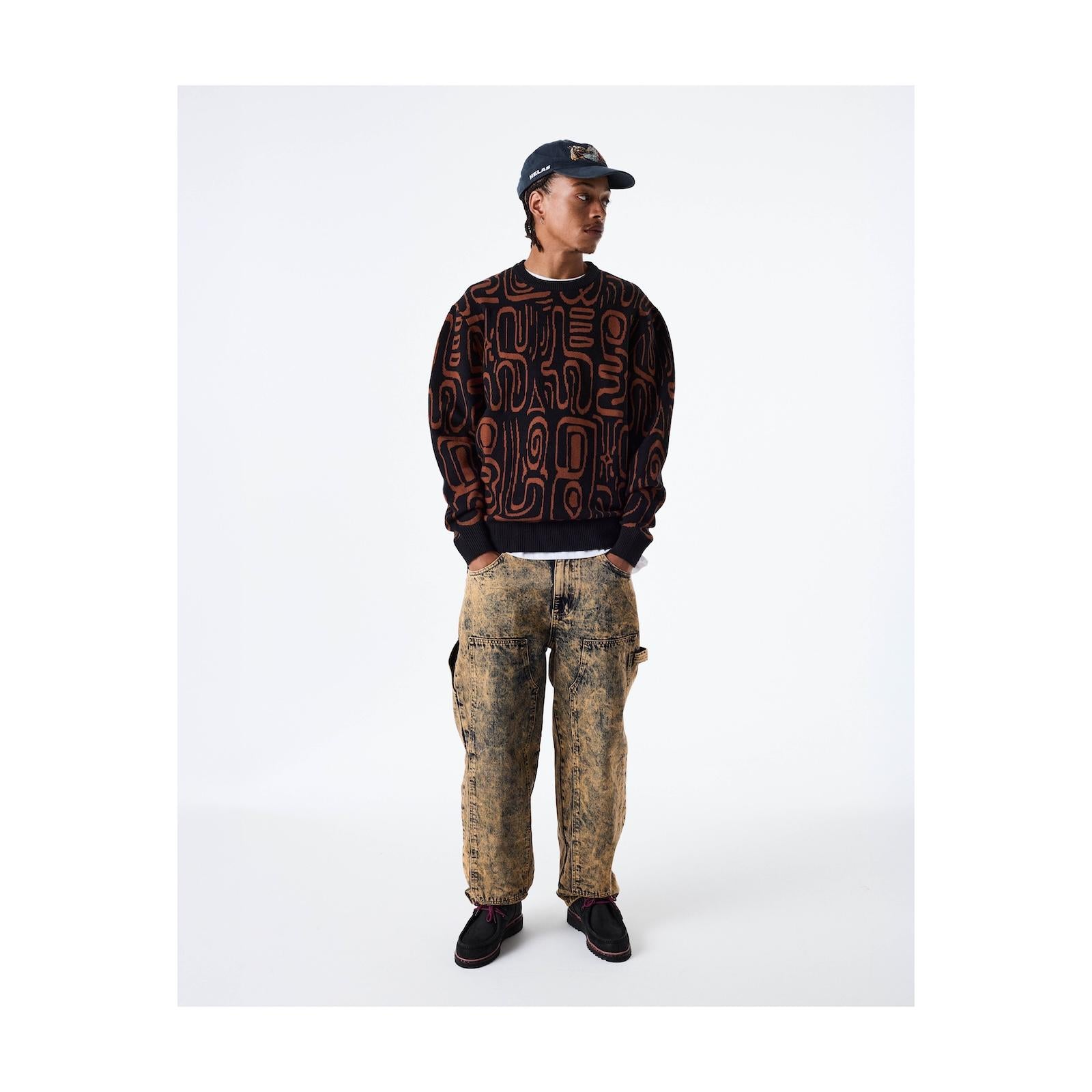 ABSTRACT CREWNECK KNIT BLACK/BROWN_23688.jpg