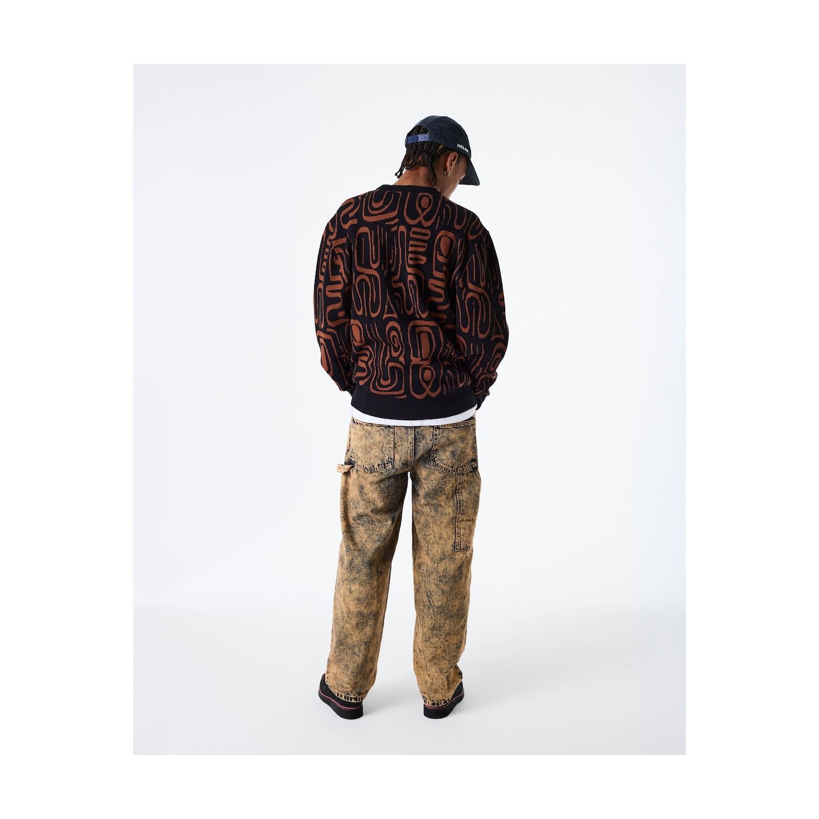 ABSTRACT CREWNECK KNIT BLACK/BROWN_23689.jpg