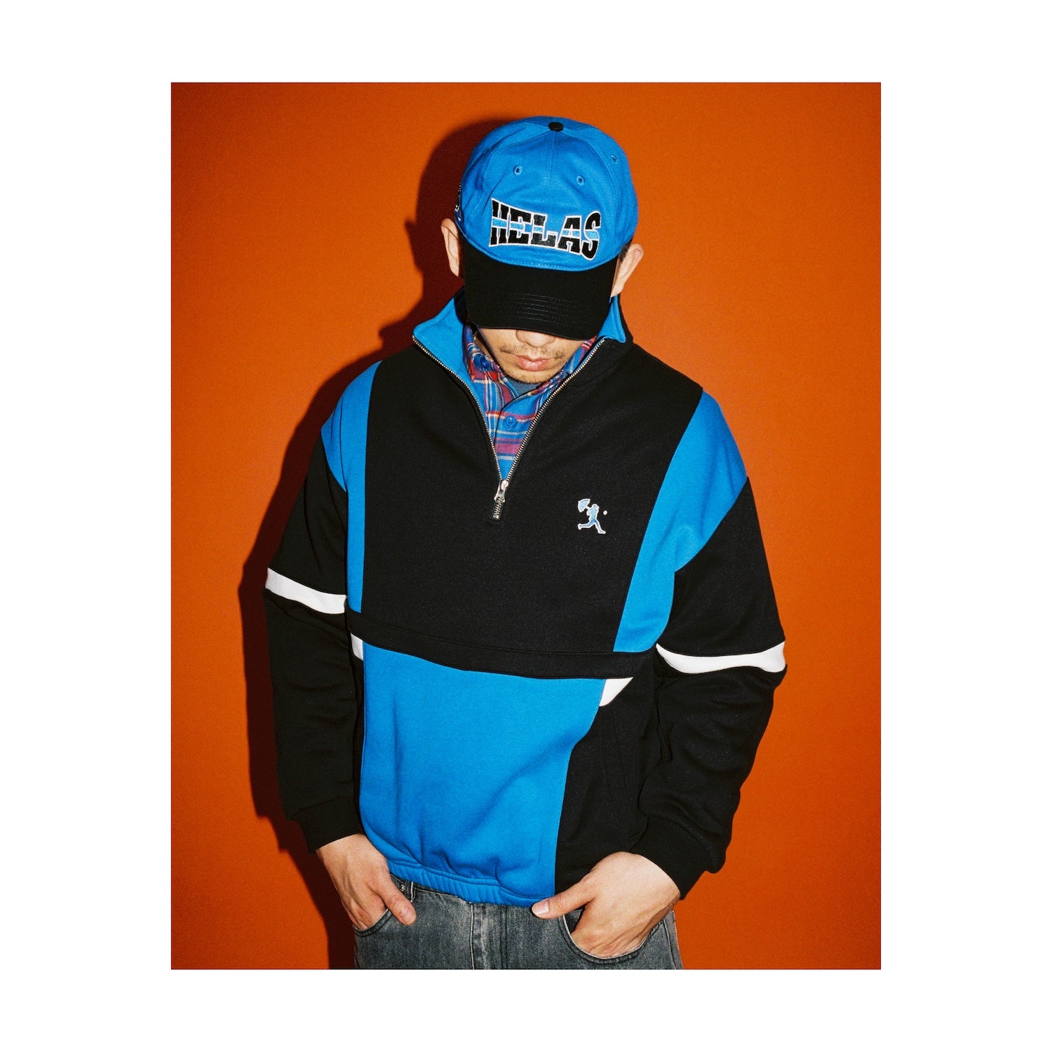 HOOP QUARTER ZIP BLUE/BLACK