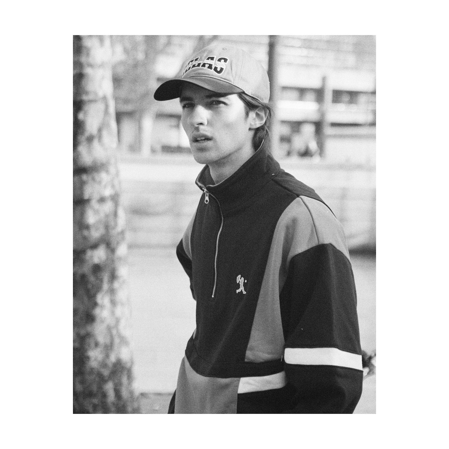 HOOP QUARTER ZIP BLUE/BLACK