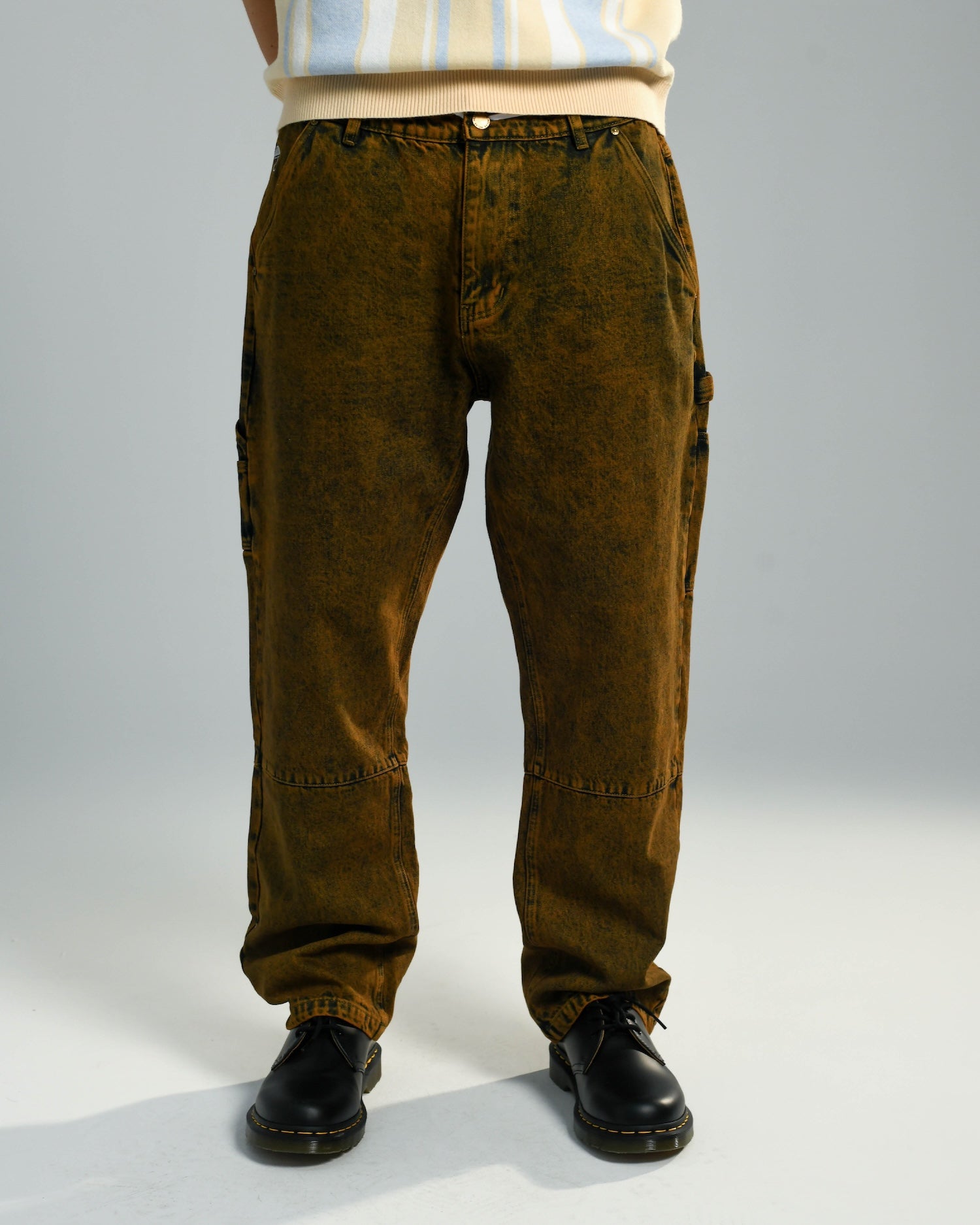 BRONY UTILITY JEANS PANTS WASHED BROWN