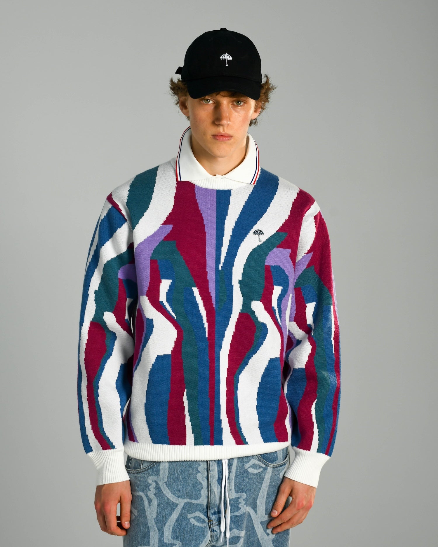 IRREEL CREWNECK KNIT PURPLE MULTICO