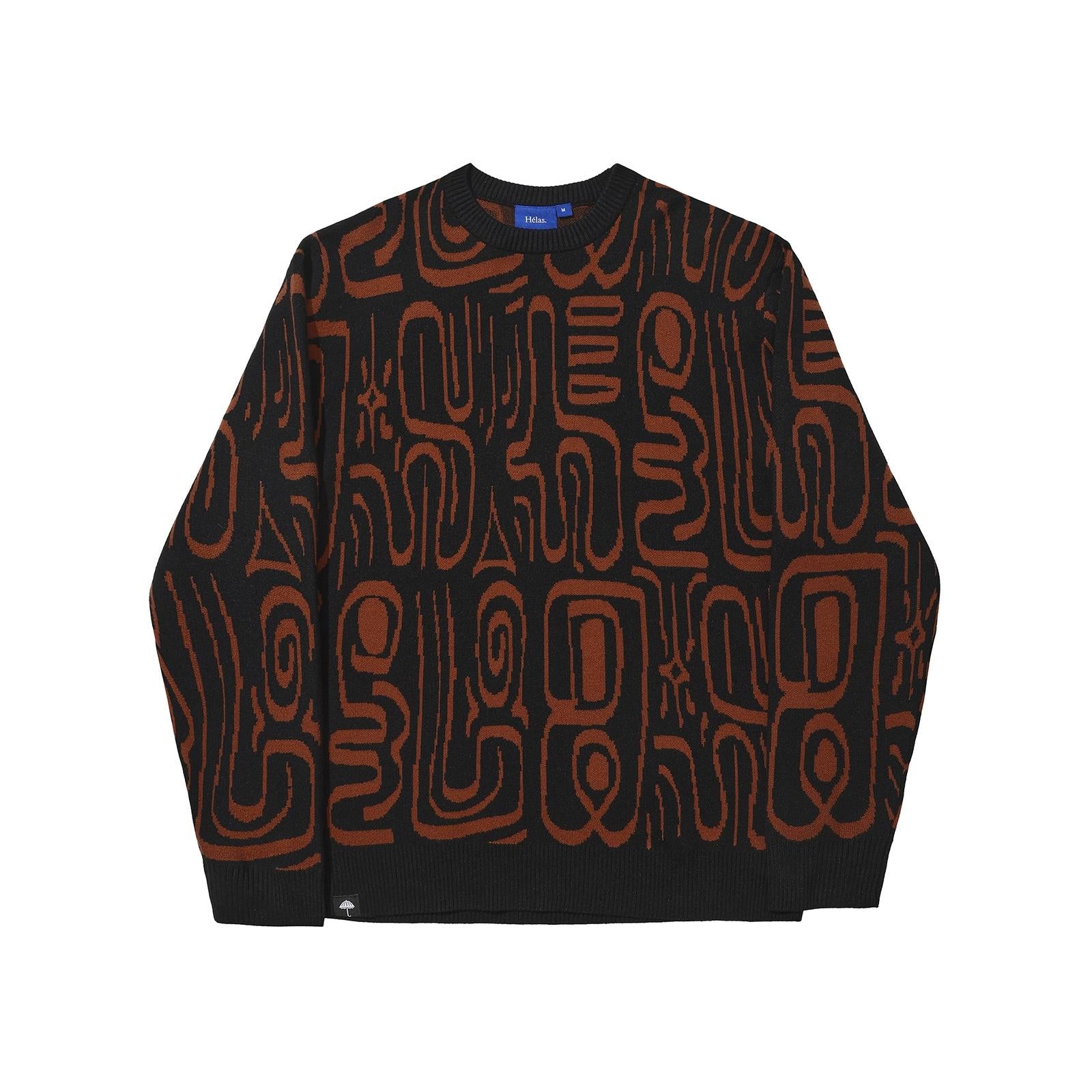 ABSTRACT CREWNECK KNIT BLACK/BROWN_23691.jpg