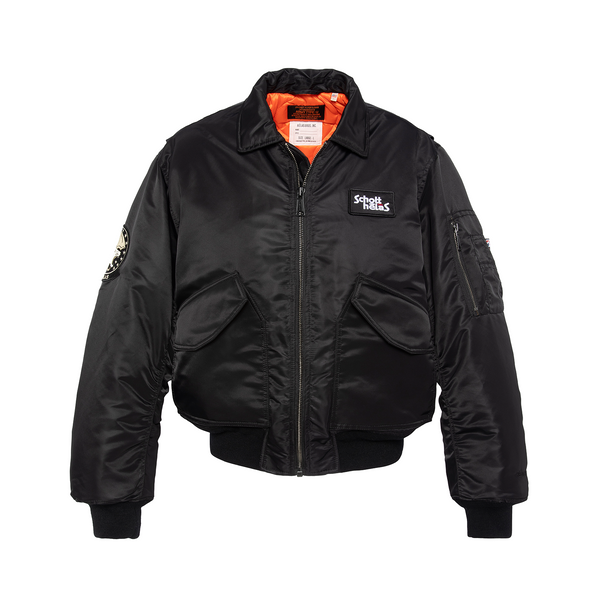 SCHOTT X HELAS BOMBER JACKET BLACK | HÉLAS