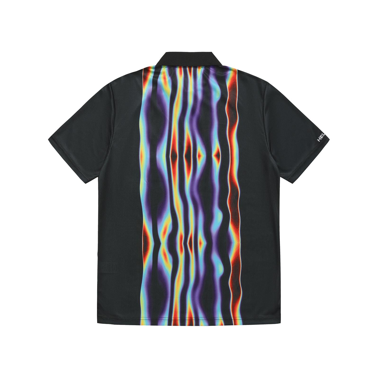 TEMPERATURE FOOTBALL JERSEY POLO BLACK | HÉLAS