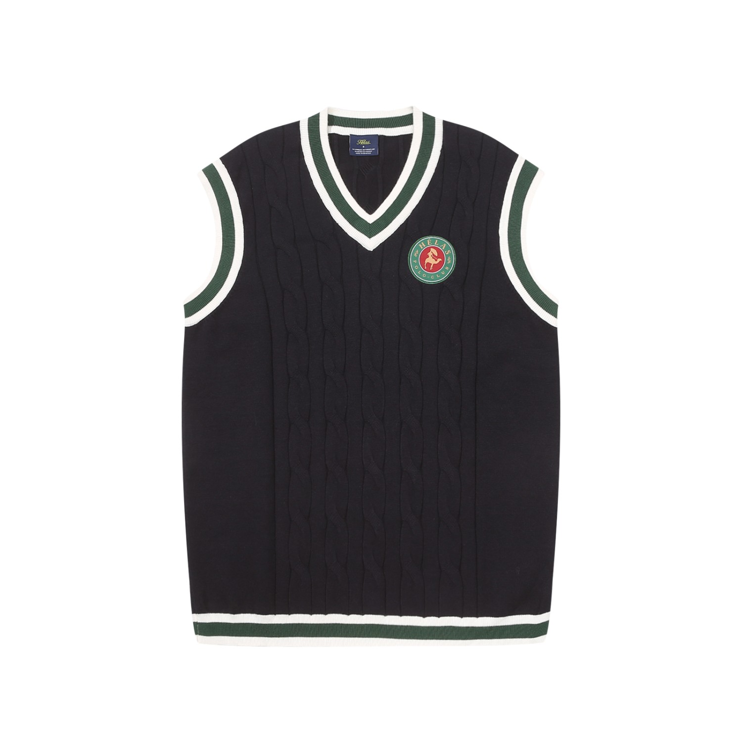POLO CLUB KNITTED VEST BLACK