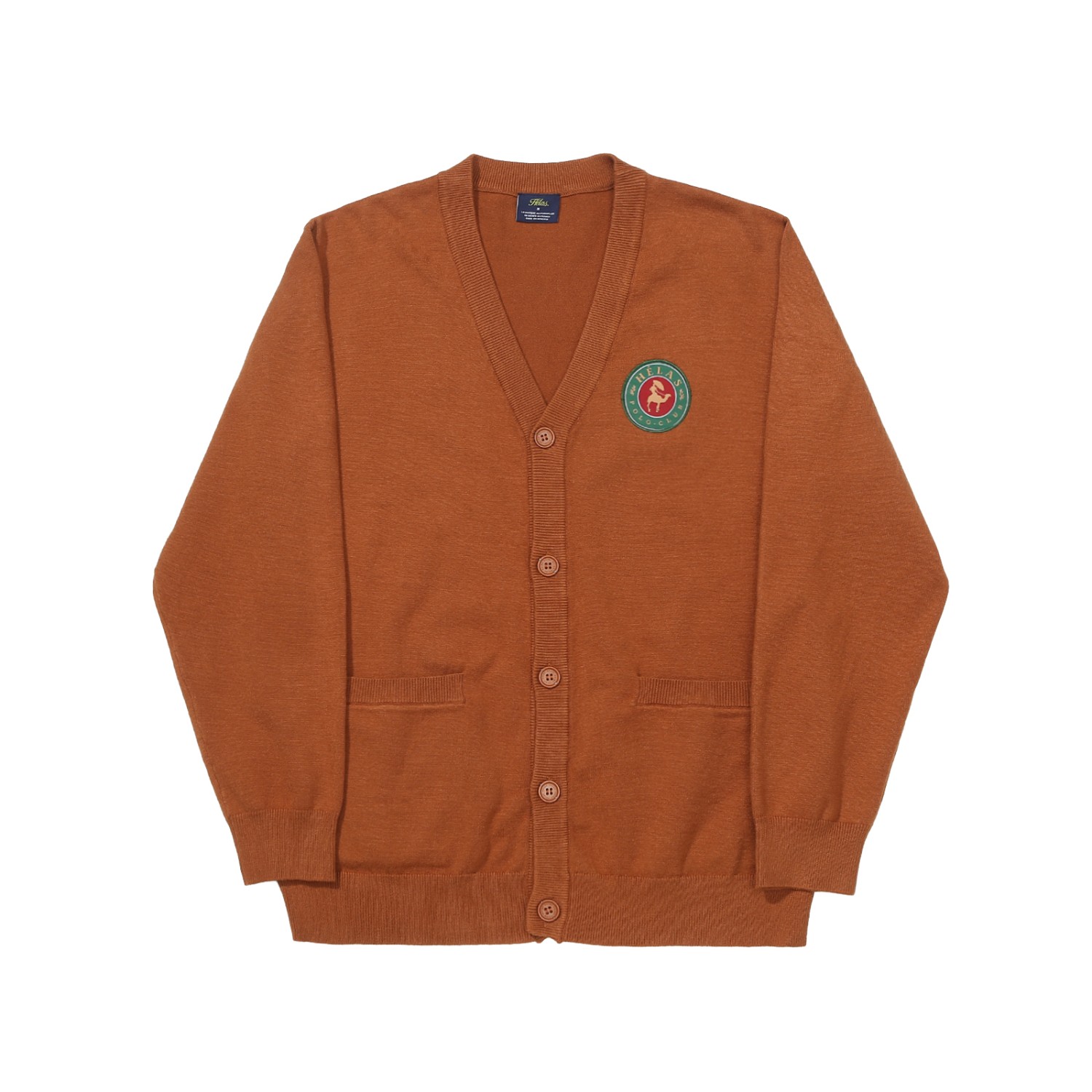 POLO CLUB KNITTED CARDIGAN CAMEL