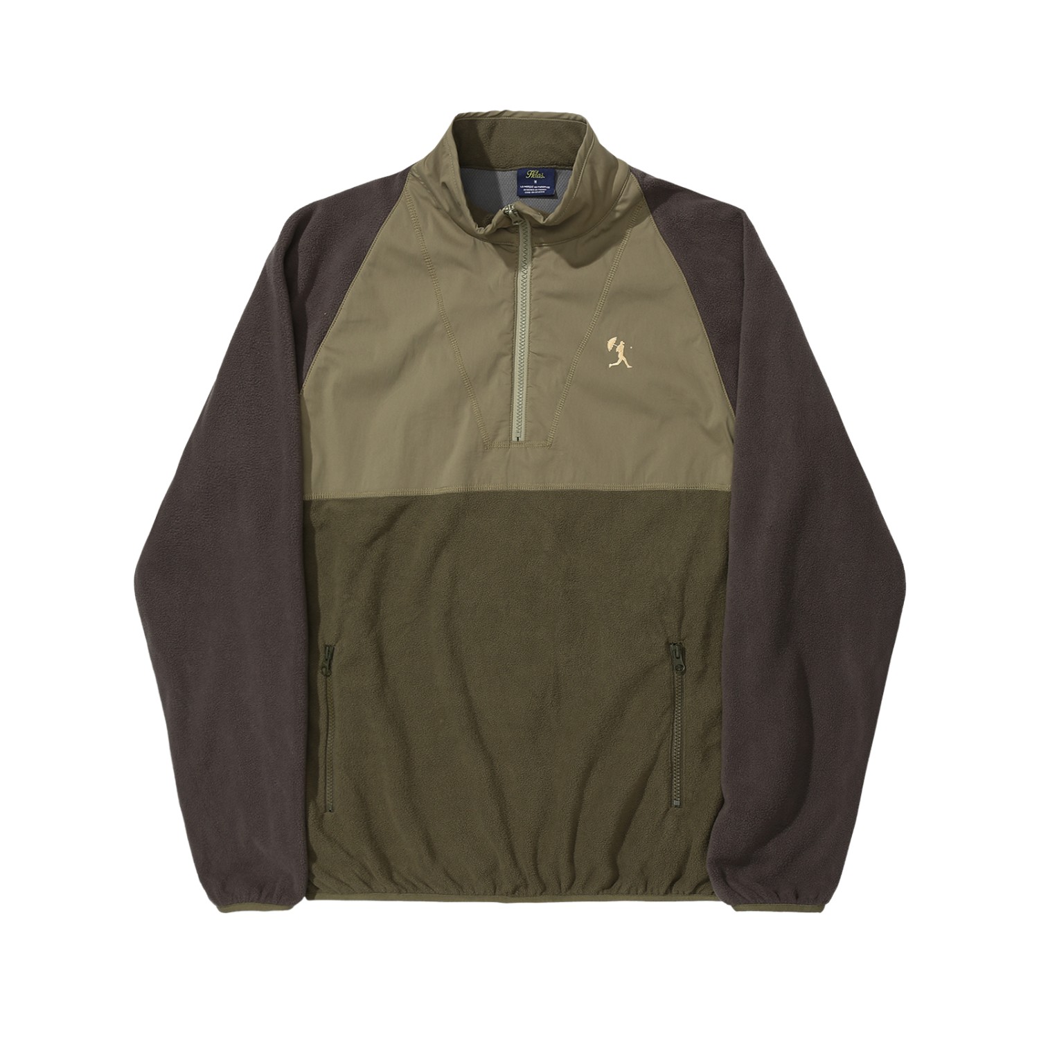 BALLER QUARTER ZIP GREEN / TAUPE